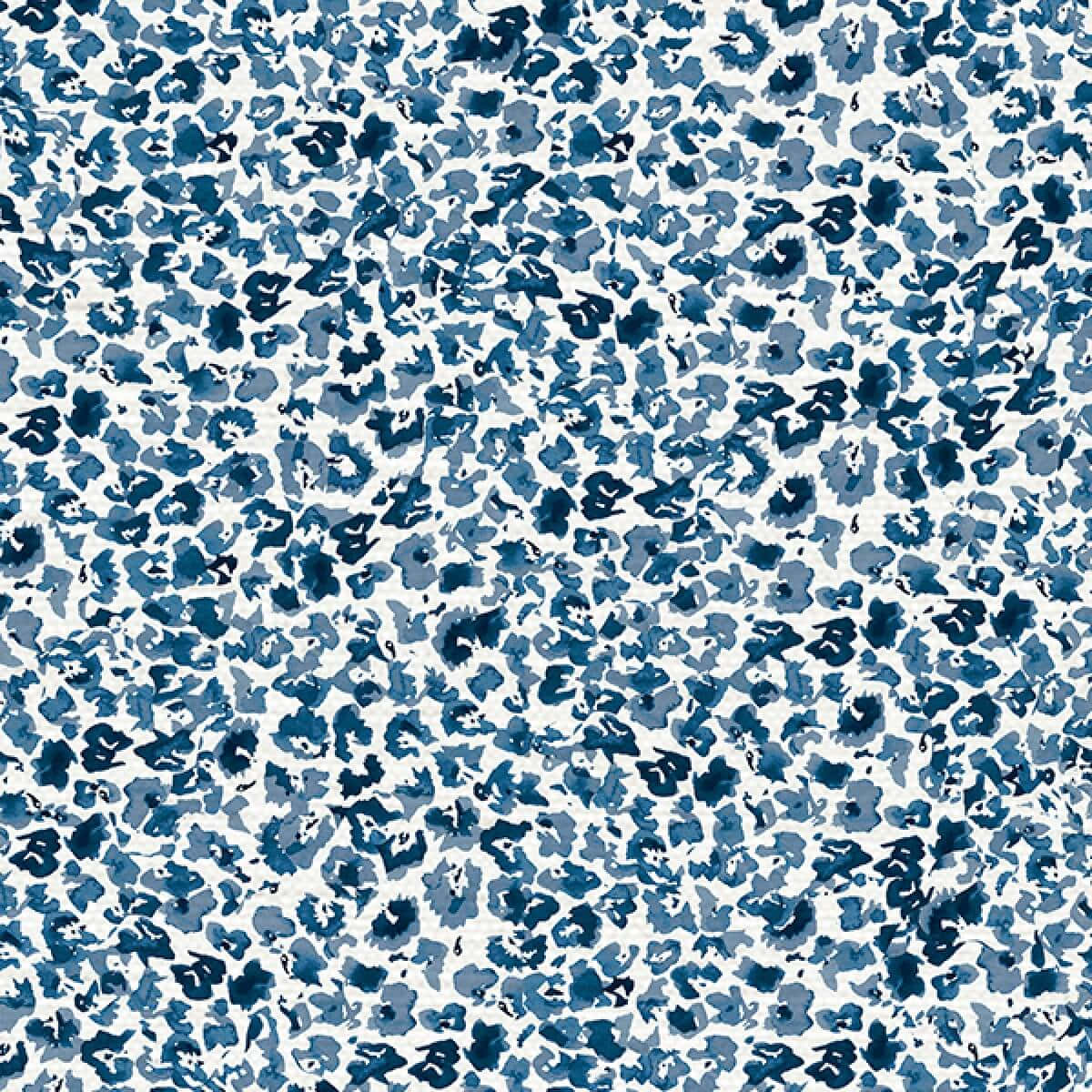 Blue Leopard Print Pattern Wallpaper