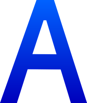 Blue Letter A Graphic PNG