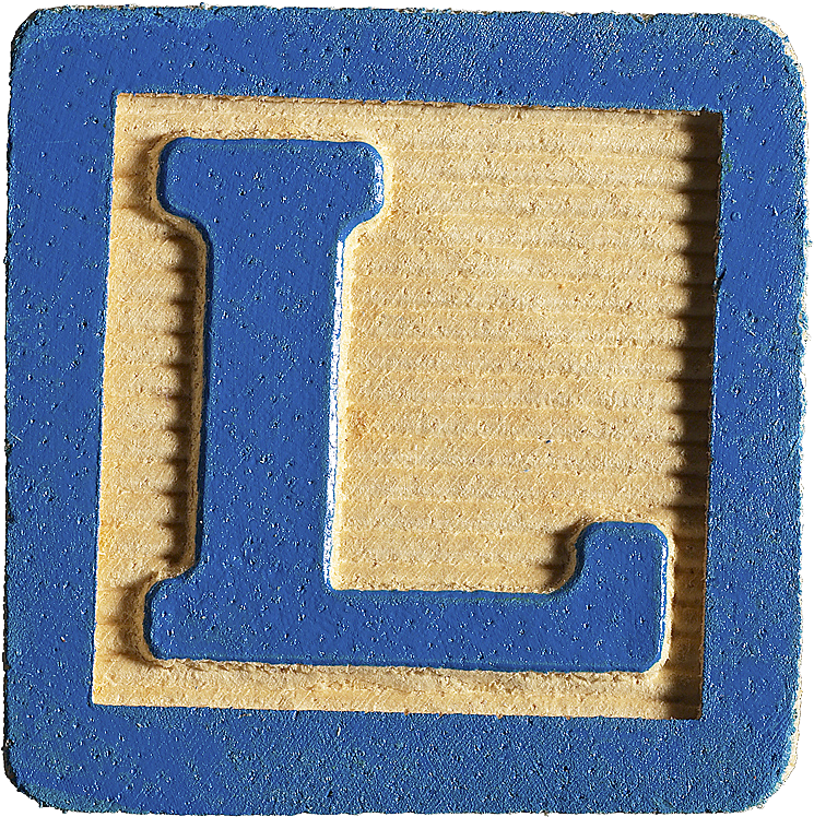 Letter l hot sale block