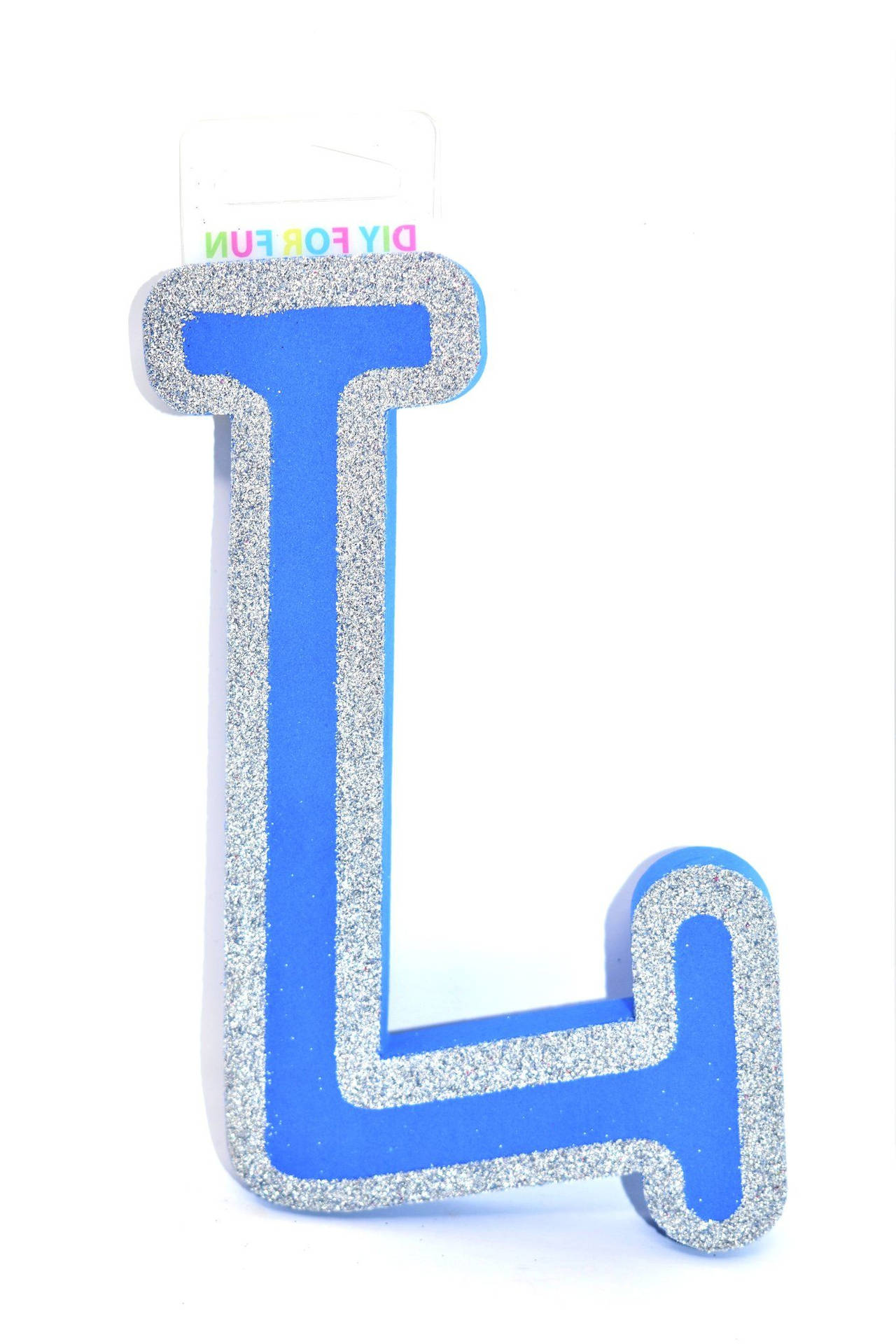 Blue Letter L With Glitters