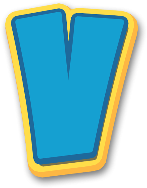Blue Letter V Icon PNG