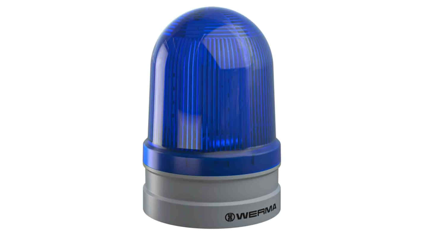 A Blue Light With A White Base
