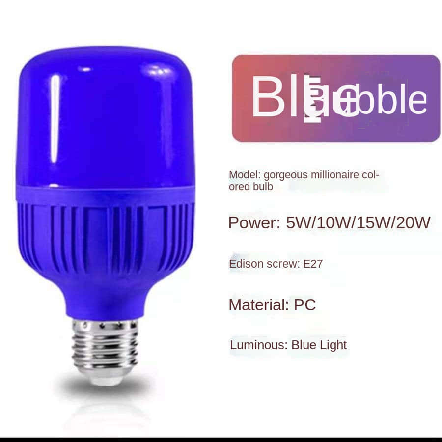 A Blue Light Bulb With The Word Blubee