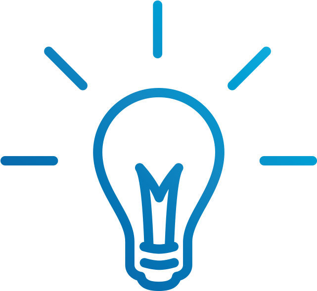 Blue Lightbulb Icon SVG