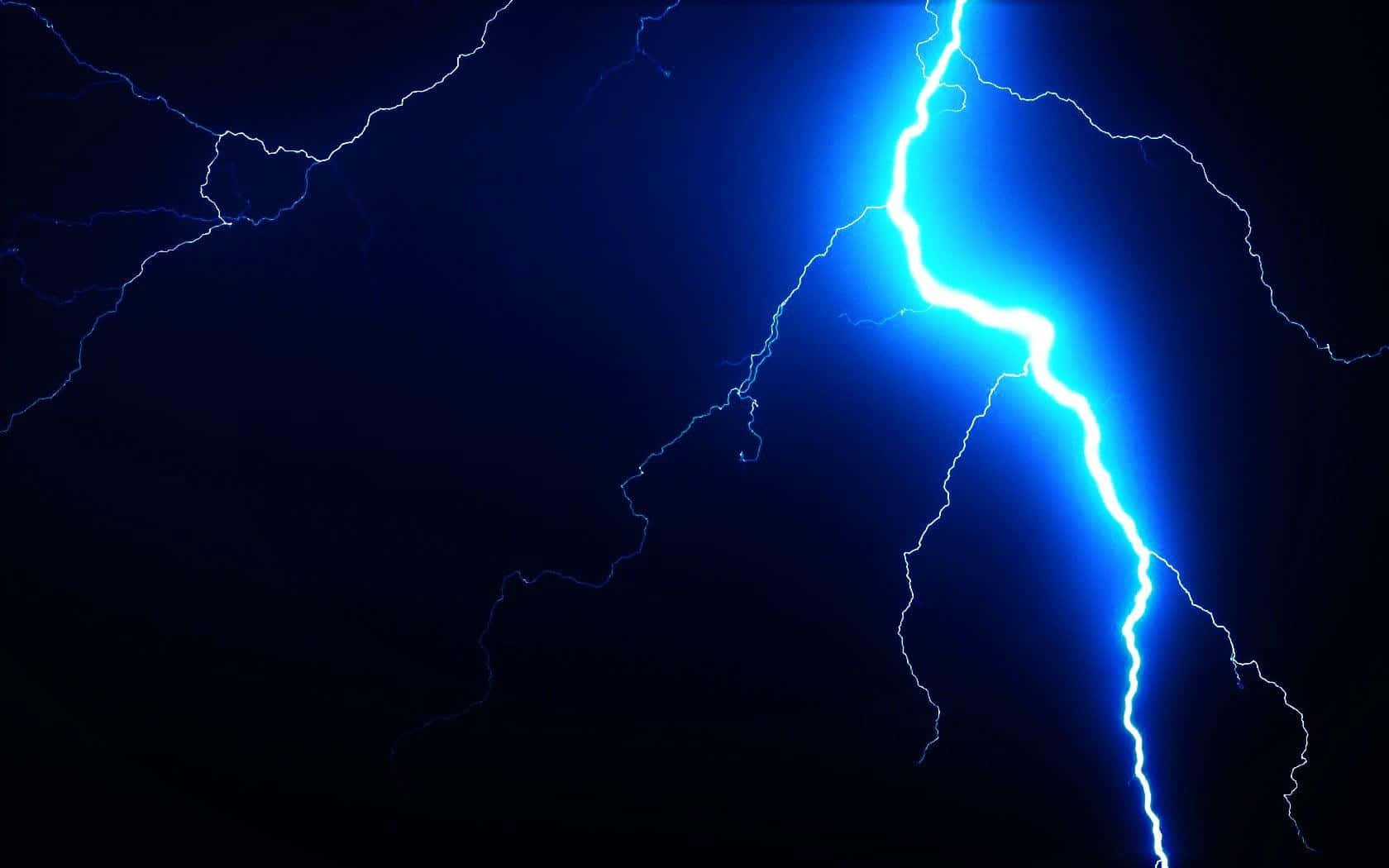 A Brilliant Display of Blue Lightning
