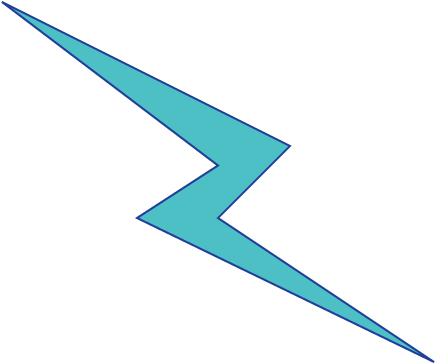 Blue Lightning Bolt Graphic PNG