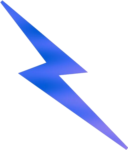 Blue Lightning Bolt Graphic PNG