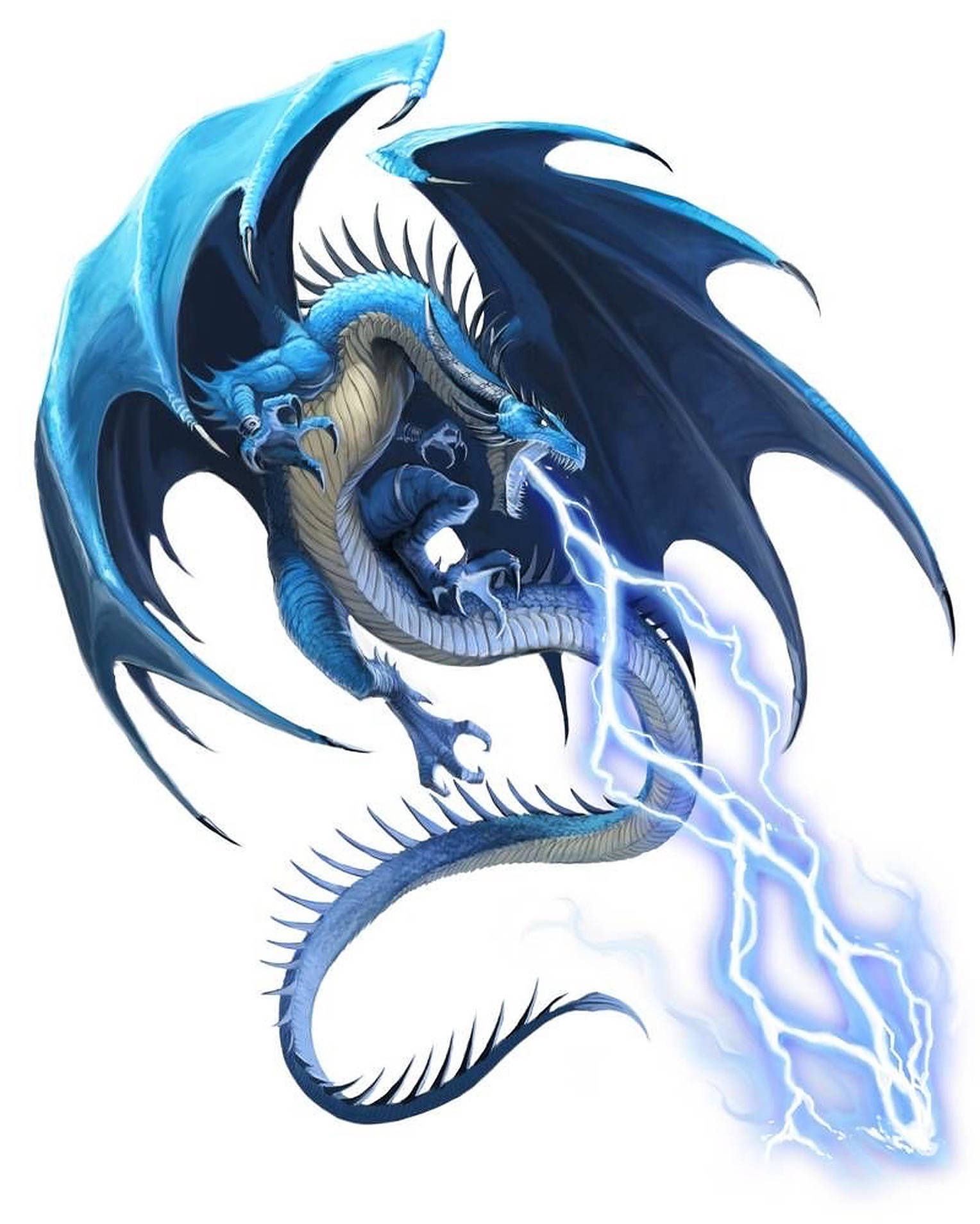 Blue Lightning Dragon Wallpaper
