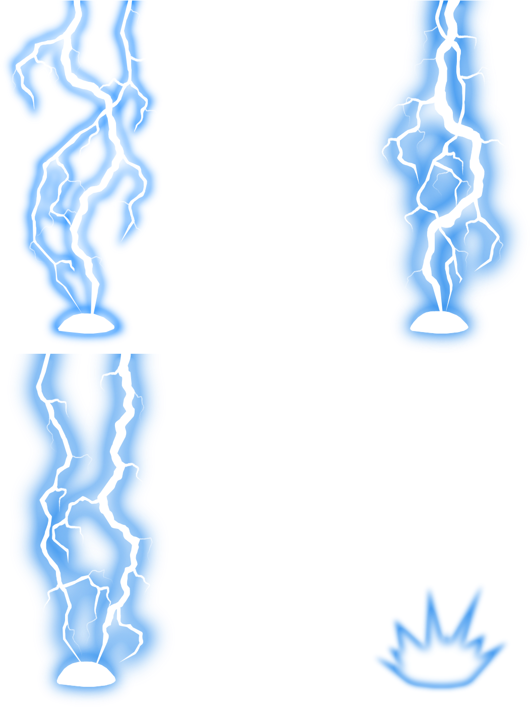 Blue Lightning Effects Graphic PNG