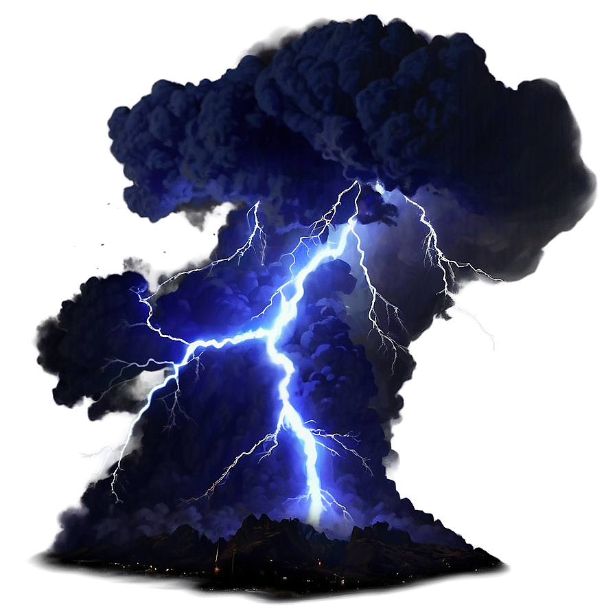 Blue Lightning Eruption Png 06202024 PNG