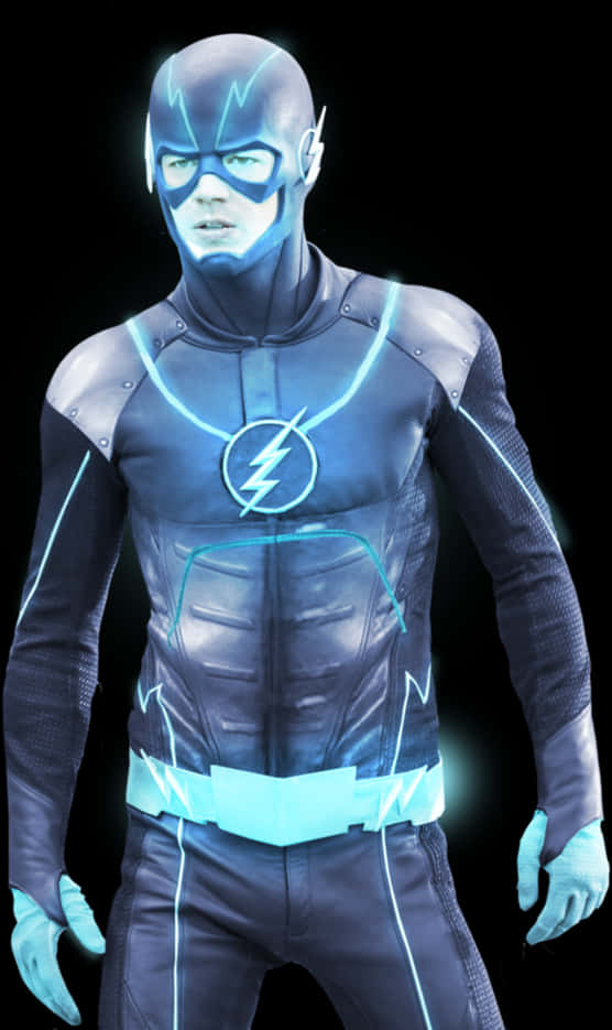 Blue Lightning Flash Costume PNG