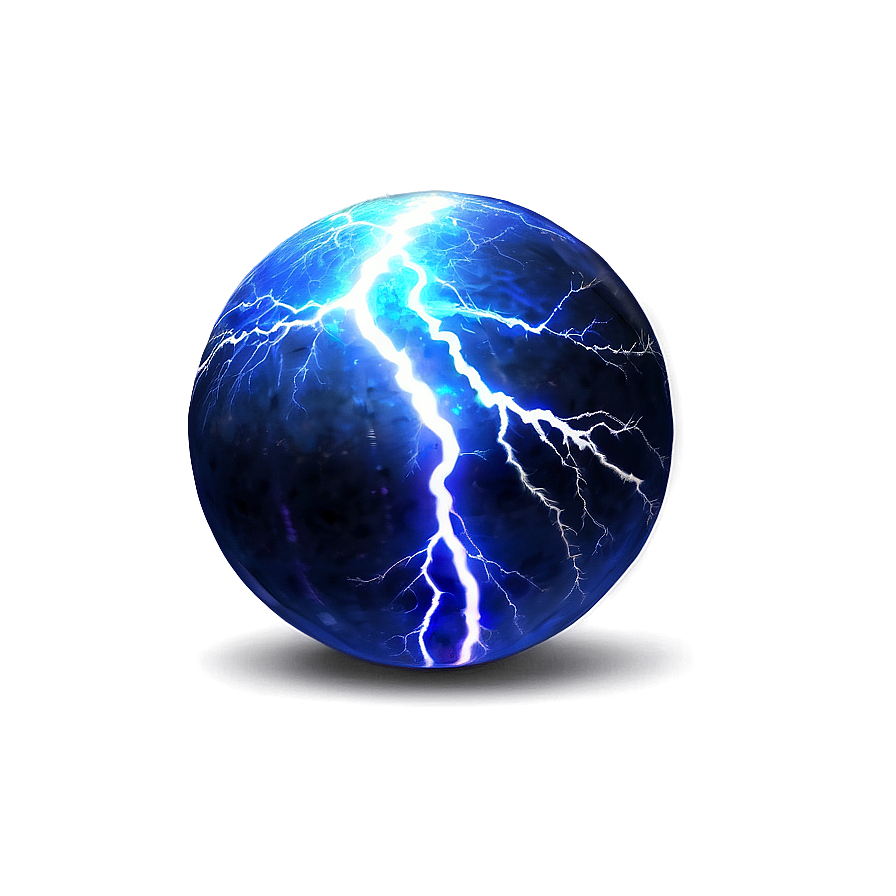 Blue Lightning Sphere Png 25 PNG