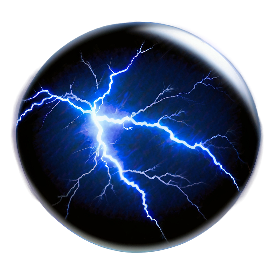 Blue Lightning Sphere Png Jdy PNG