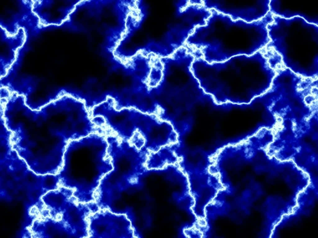 Image  An electric display of blue lightning. Wallpaper