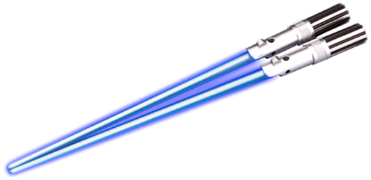 Blue Lightsaber Chopsticks PNG