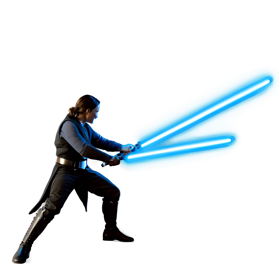 Blue Lightsaber Duel Scene Png Lig92 PNG