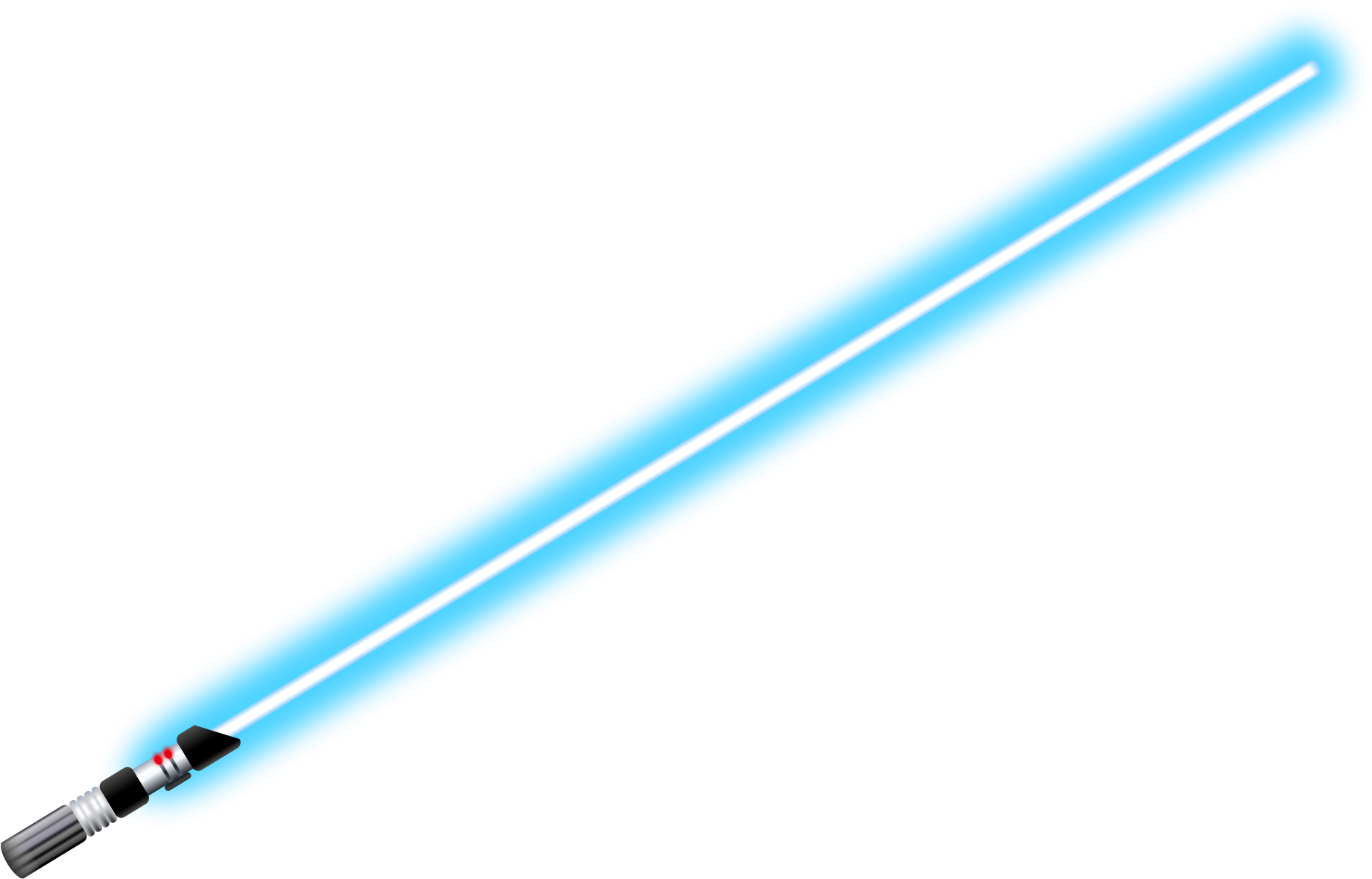 Blue Lightsaber Illustration PNG