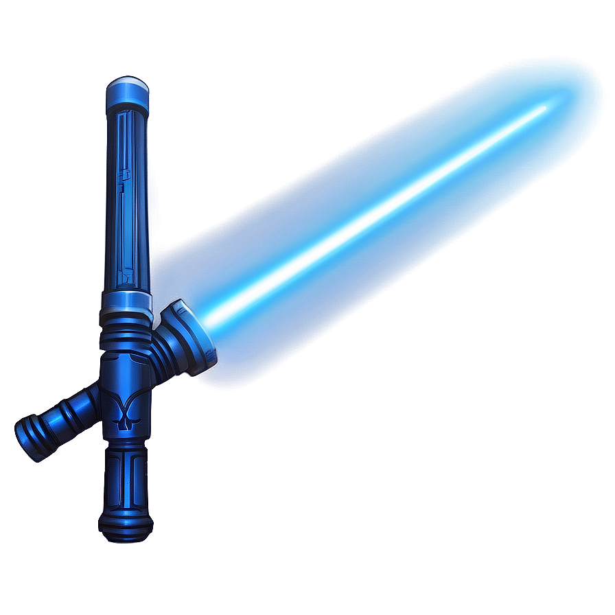 Blue Lightsaber In Darkness Png 06262024 PNG