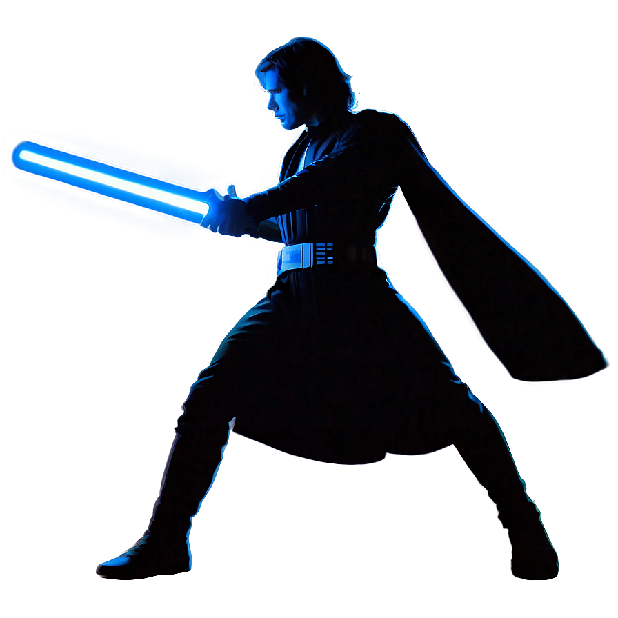 Blue Lightsaber Silhouette Png Plm PNG