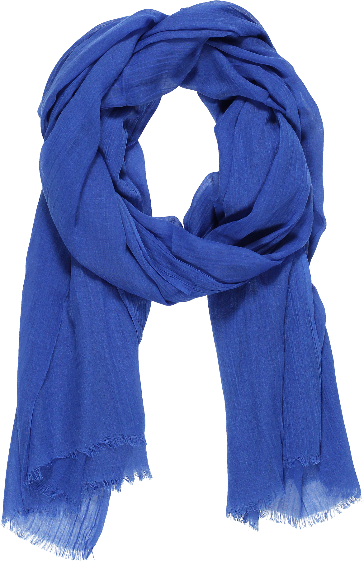 Blue Linen Scarf Isolated PNG