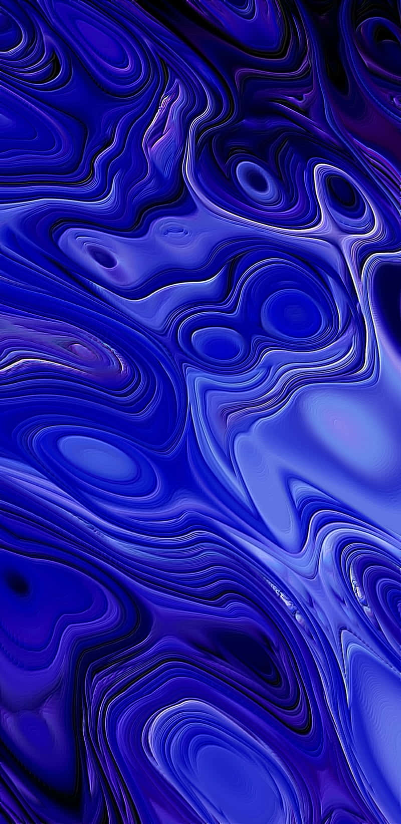 Blue Liquid Swirls Abstract Wallpaper