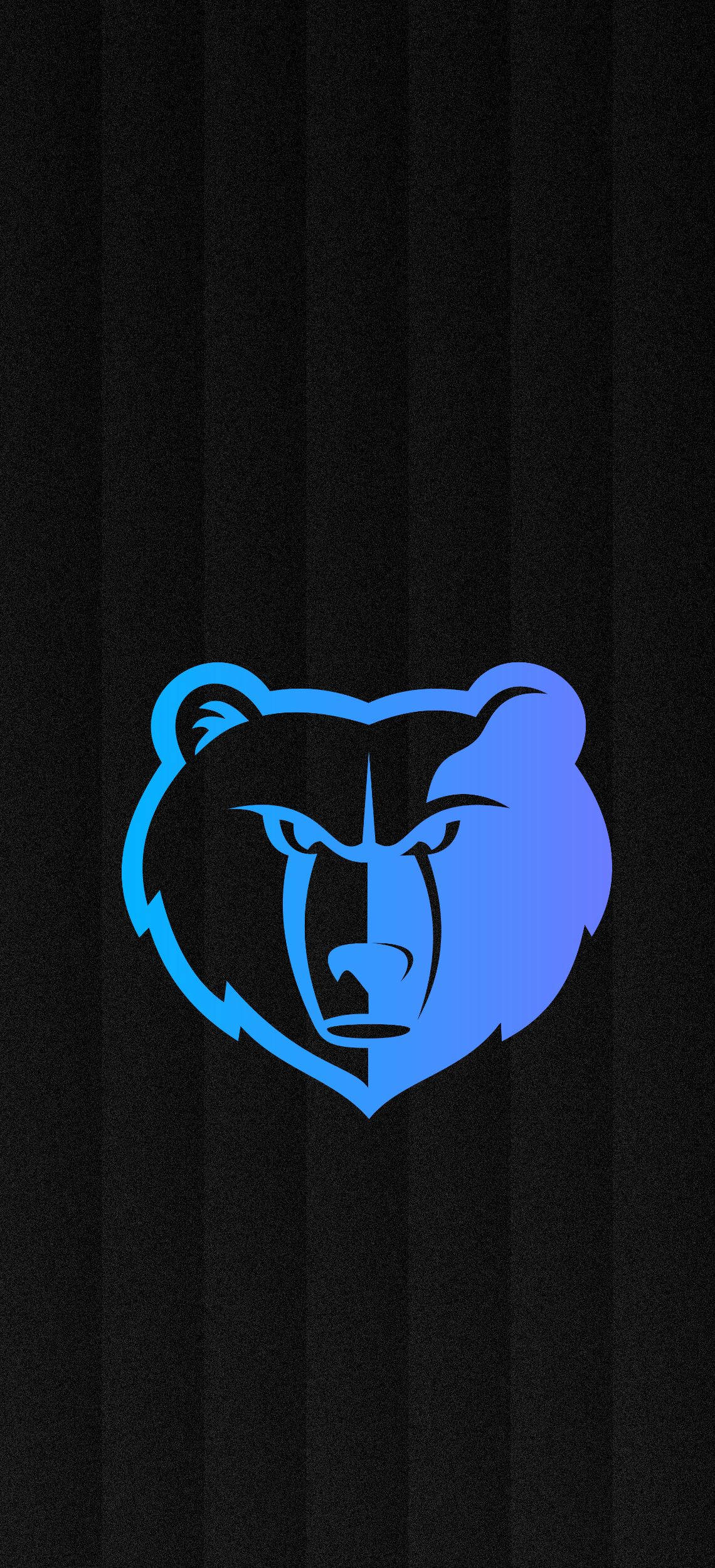 Blaubeleuchtetes Nba Memphis Grizzlies Logo Wallpaper