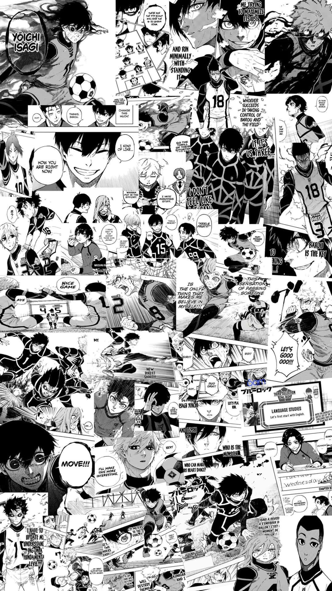Blue Lock Manga Collage Wallpaper