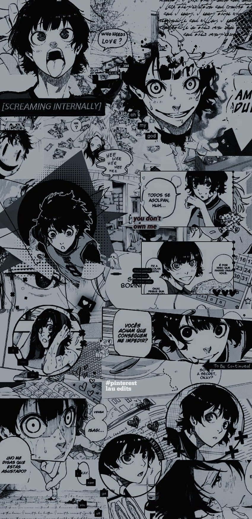 Blue Lock Manga Collage Wallpaper Wallpaper
