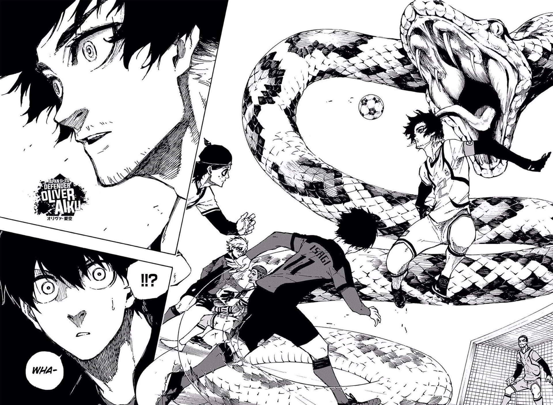Blue Lock Snake Dribble Manga Panel Wallpaper