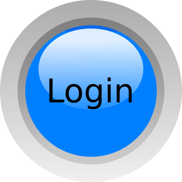 Blue Login Button Graphic PNG