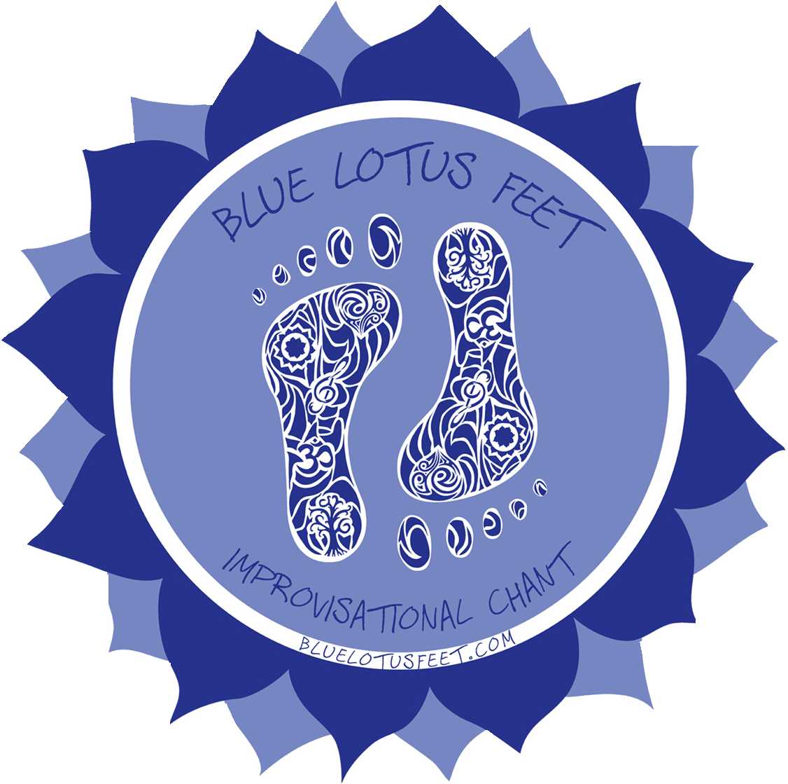 Blue Lotus Feet Logo PNG