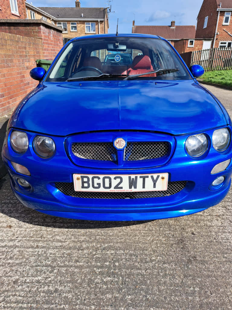 Voiture Bleue M G Z R Vue De Face Fond d'écran