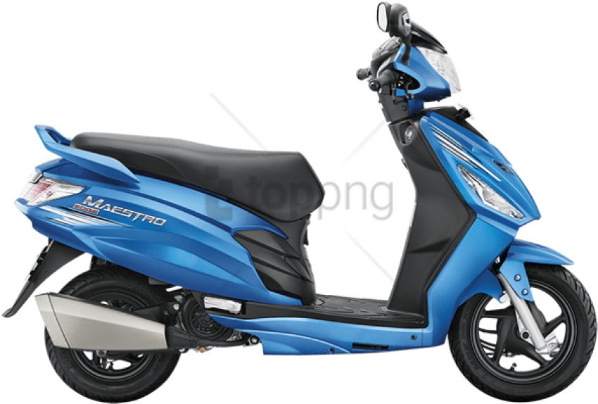Blue Maestro Scooty Side View PNG