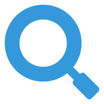 Blue Magnifying Glass Icon PNG