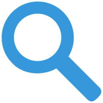 Blue Magnifying Glass Icon PNG