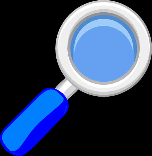 Blue Magnifying Glass Icon PNG