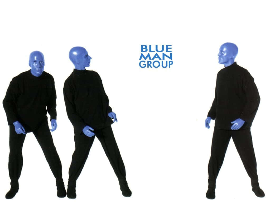 "Experience the captivating performance of Blue Man Group" Wallpaper
