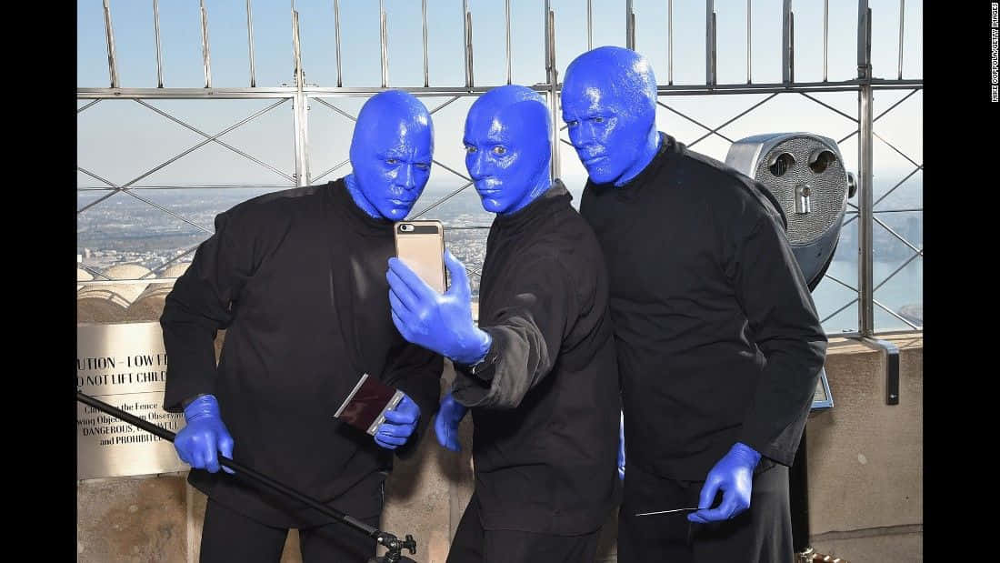 Unaincreíble Actuación De Blue Man Group Fondo de pantalla