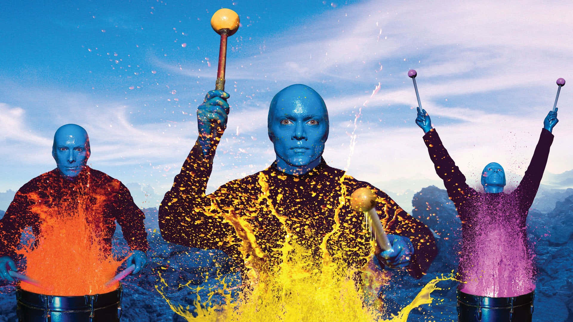 “Audience Engagement Is Our Mission” – Blue Man Group Wallpaper