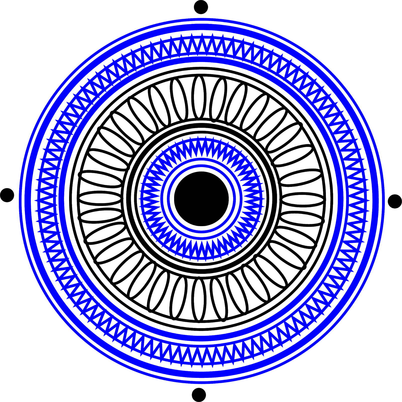 Blue Mandala Art Design PNG