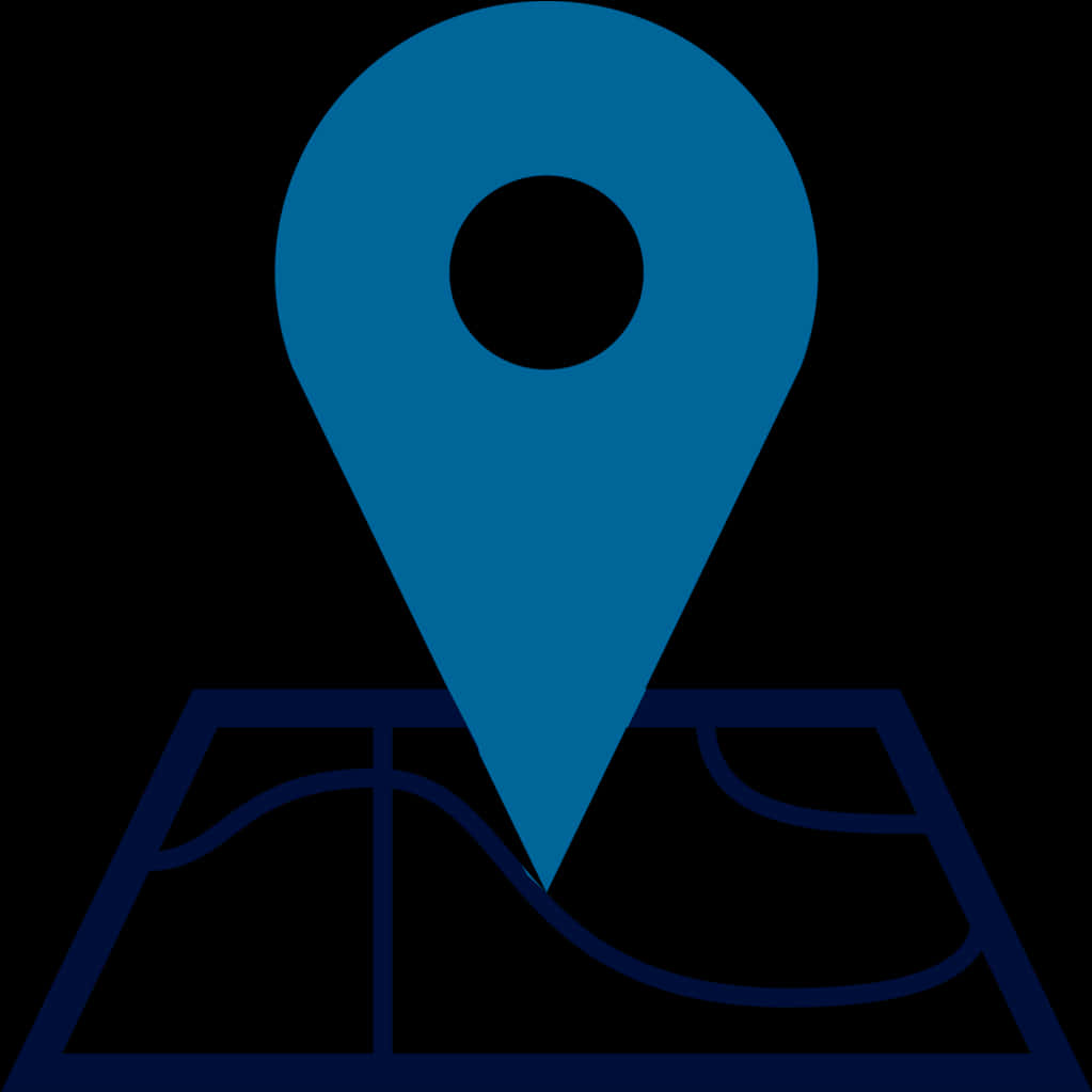 Download Blue Map Pin Icon | Wallpapers.com