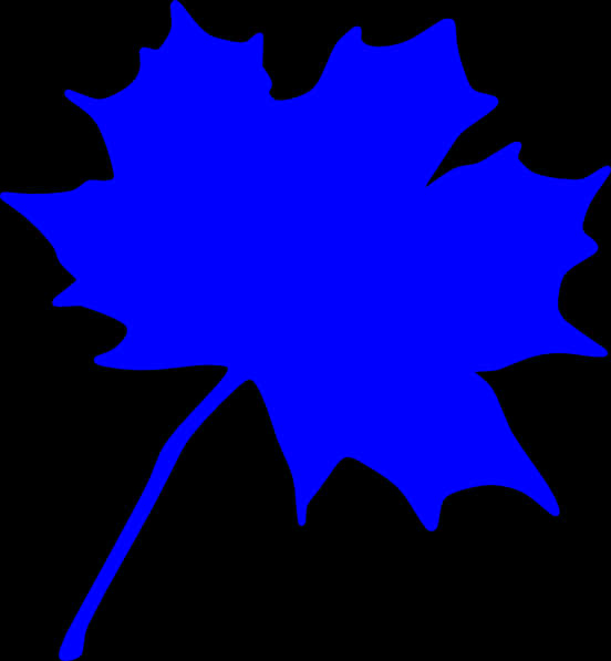 Blue Maple Leaf Clipart PNG