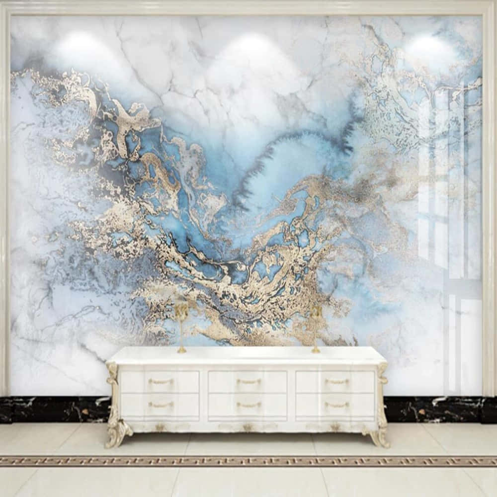 Marble Interior Blue Marble Background