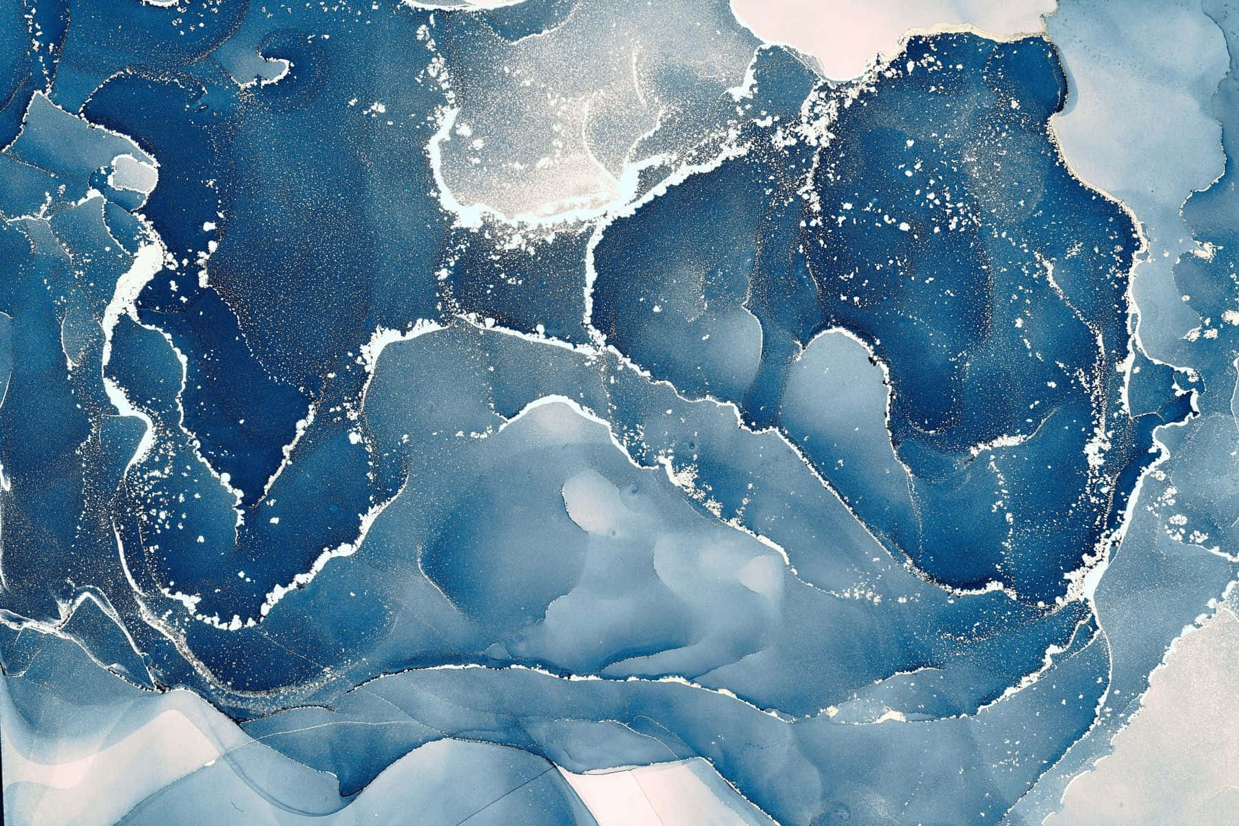 Zerissenwirkendes Blau Marmoriertes Hintergrundbild