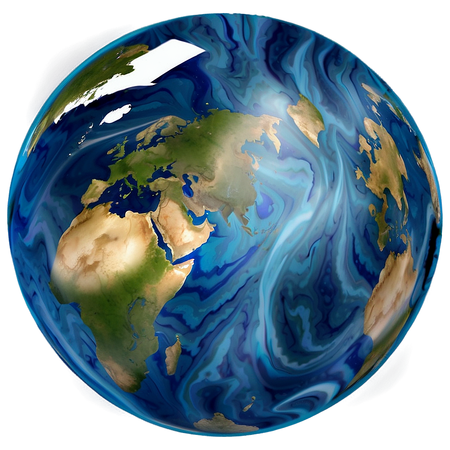 Blue Marble Ball Png 40 PNG