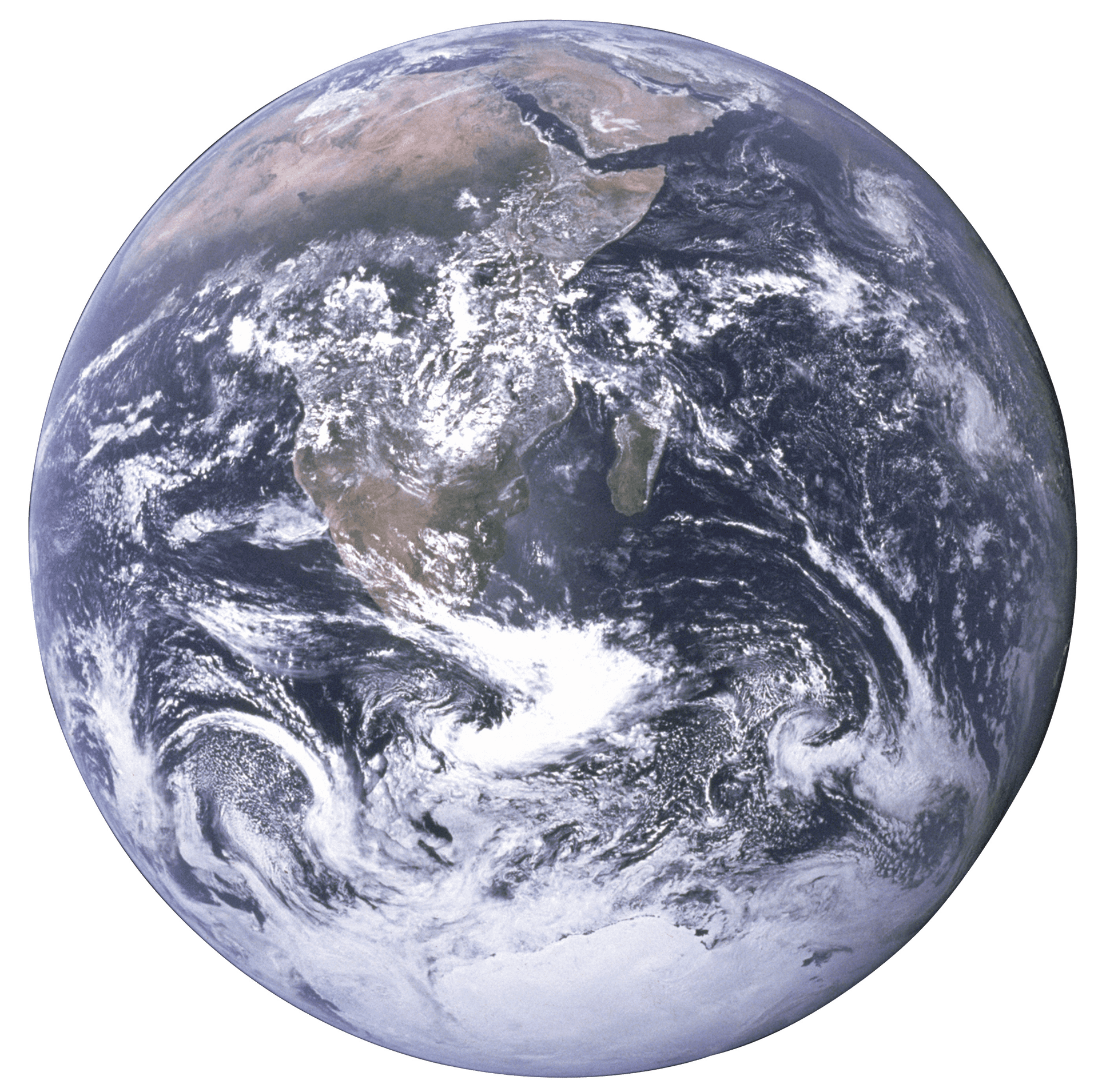 Blue Marble Earth View PNG