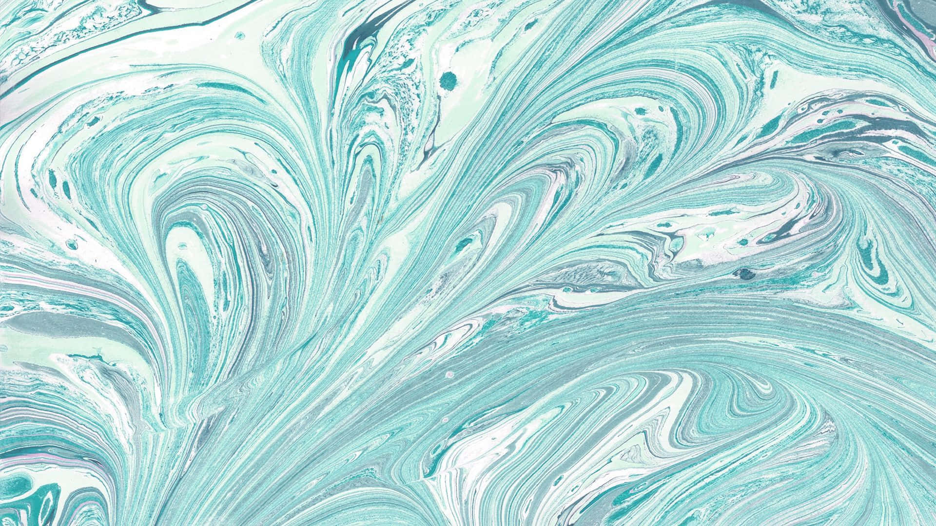 Teal Blue Flowing Marble Laptop Wallpaper