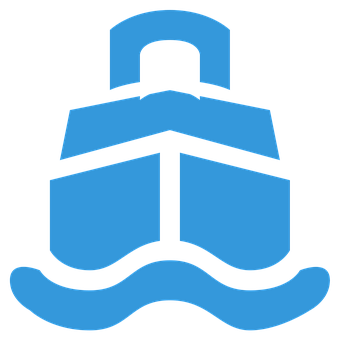 Blue Maritime Anchor Icon PNG