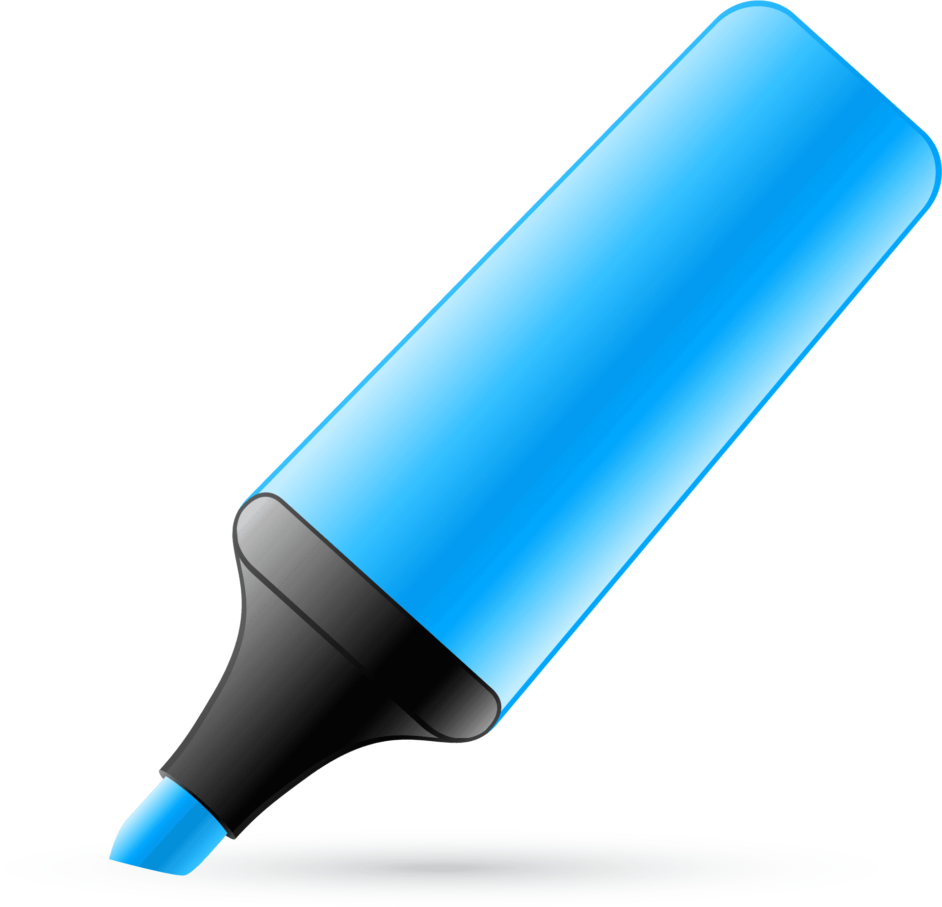 Blue Marker Highlighting PNG