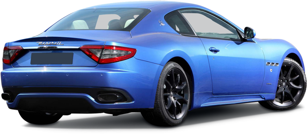 Blue Maserati Gran Turismo Side View PNG